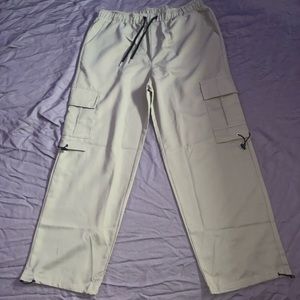 Drawstring Cargo Pants (Tan)